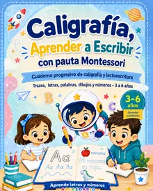 Portada del cuaderno «Caligrafía, Aprender a Escribir con pauta Montessori»